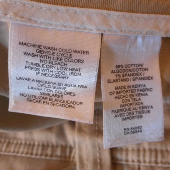 Jones New York Size 10 beige flat front cotton - Picture 3 of 5